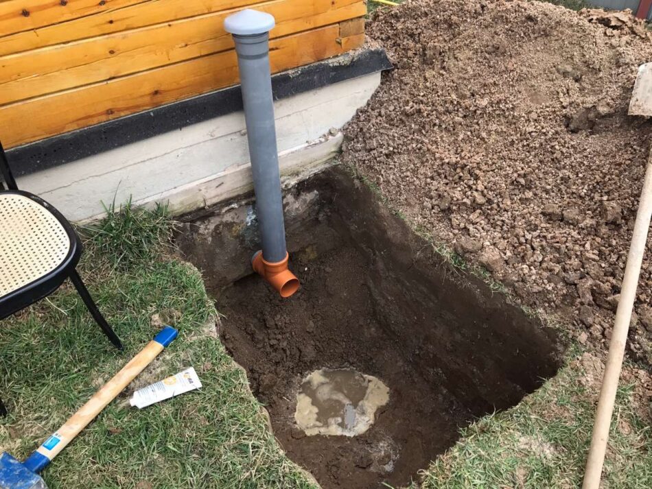 Дренажна система для септика після монтажу