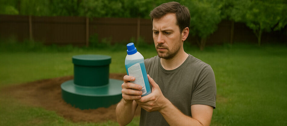 Засоби для прибирання в будинку із септиком