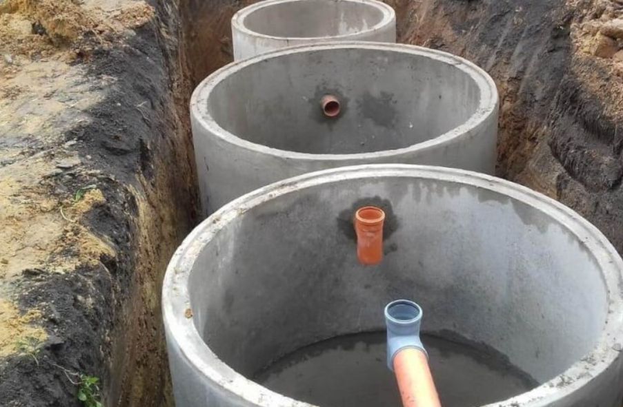 трикамерний септик з дренажем без викачки