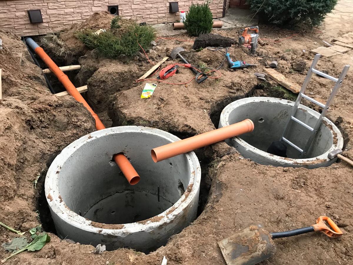 Схема законного водовідведення очищених стоків після септика через дренажну систему на приватній ділянці